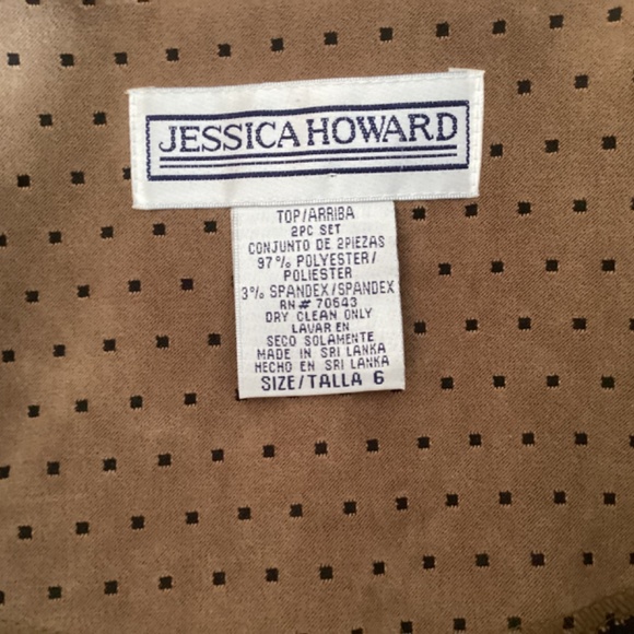 Vintage Brown Black zipper front color block Jessica Howard Jacket 6 Petite - Picture 4 of 13